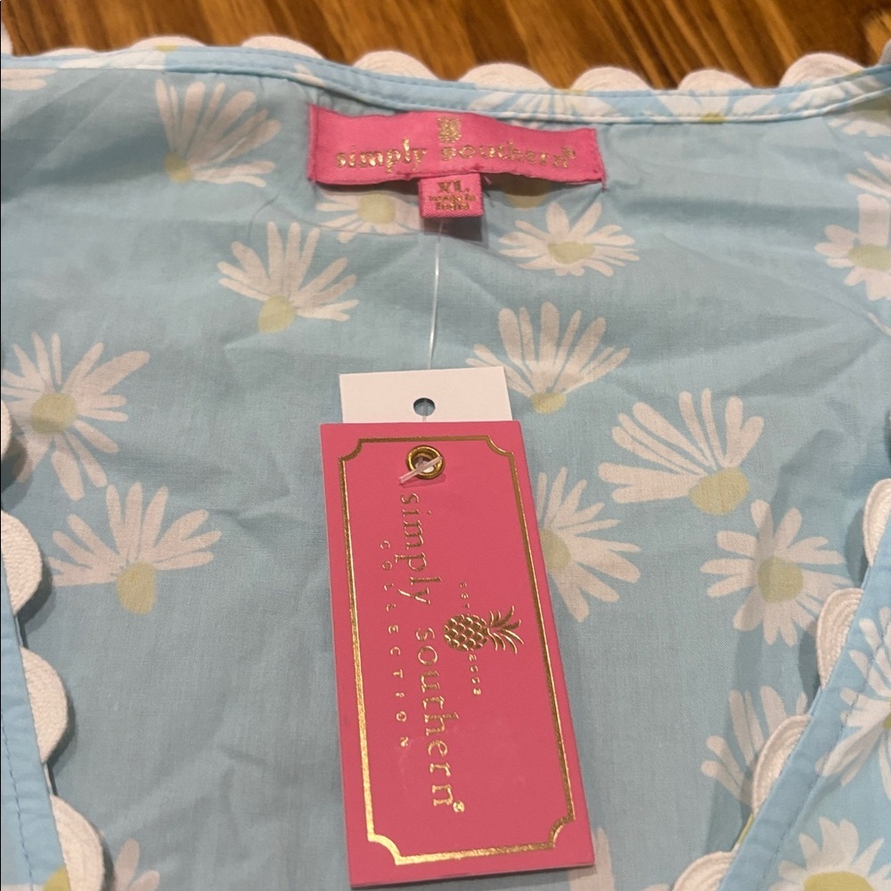 NWT Simply Southern 100% Cotton Daisy Dress Size XL - Picture 2 of 6